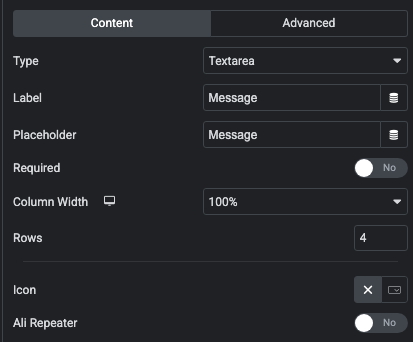 repeater field for elementor form